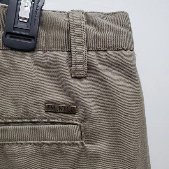 Free World Men's Big & Tall Dark Khaki Relaxed Baggy Fit 12" Casual Shorts Sz 40 - Picture 4 of 5